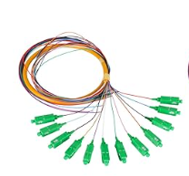 12 Fibers SC APC Singlemode (SM) Fiber Optic Pigtail 1.2m