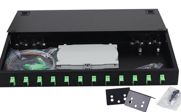 1U 12 port SC APC Splice Rack Mount Enclosure