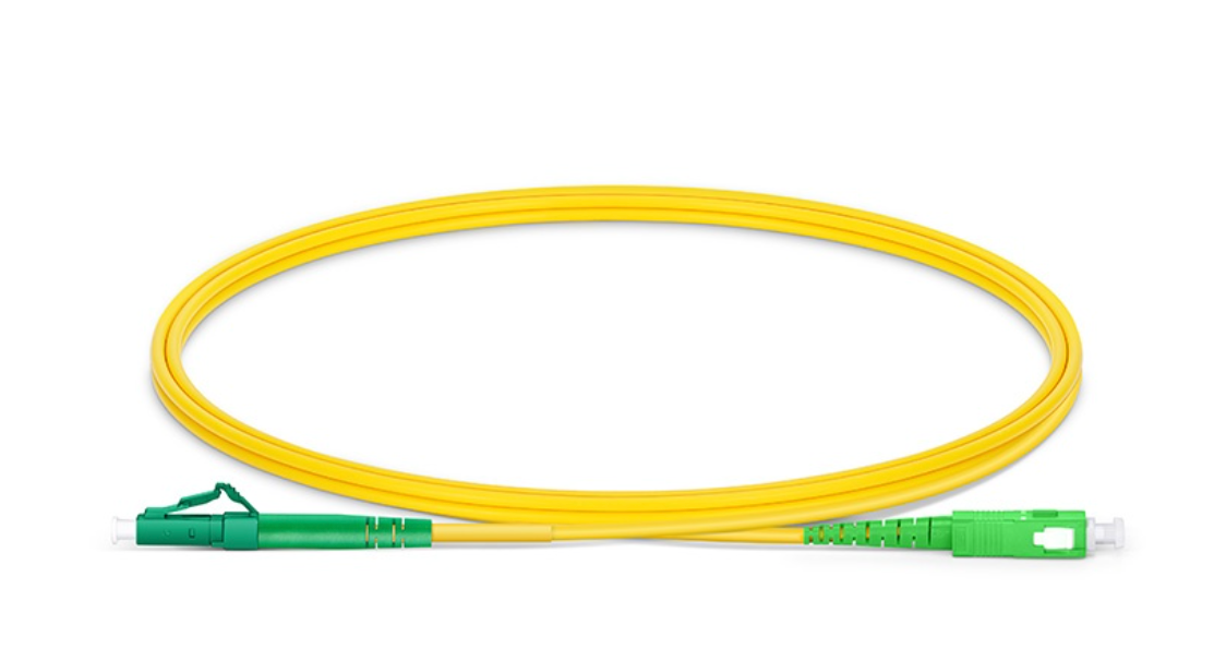 1m (3ft) Fiber Patch Cable, 1 Fiber, LC APC Simplex to SC APC Simplex