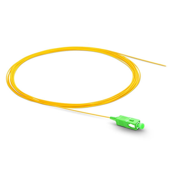 1m (3ft) SC APC Simplex OS2 Single Mode Fiber Optic Pigtail